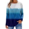 Women's Fashionable Casual Printed Long Sleeved Round Neck Top Round Neck Top Top