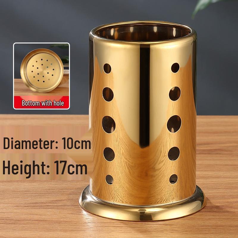 Stainless Steel and Bamboo Skewer & Chopstick Holder