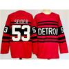 Mens Retro Ice Hockey Jersey Custom Number 71 88 Larkin DeBrincat Datsyuk Cotton Blend Practice Uniform