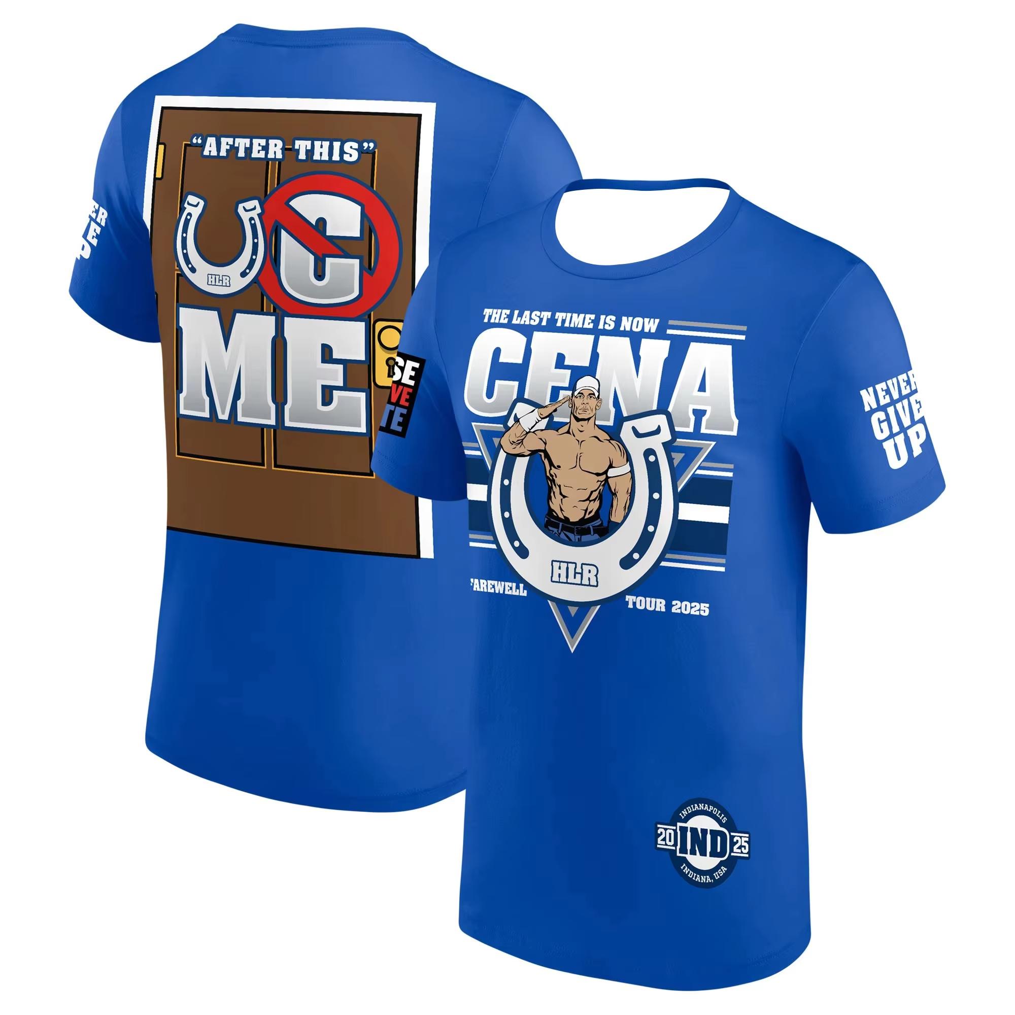 Мужская светло-голубая футболка John Cena прощальная летняя женская футболка спортивная повседневная мотоциклетная быстросохнущая S