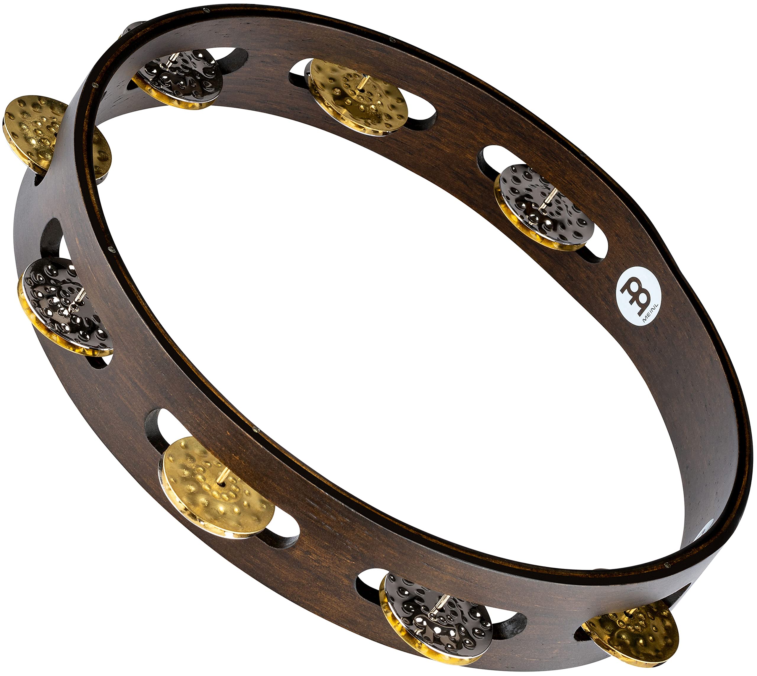 

MEINL Percussion Vintage Wood Tambourine Dual-Alloy Jingles TA1VM-WB []