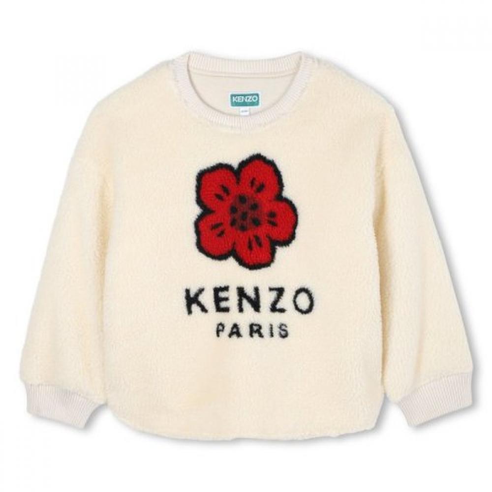 Kenzo Kids Junior 14age Boke Fleece Sweatshirt white/14Age_156CM