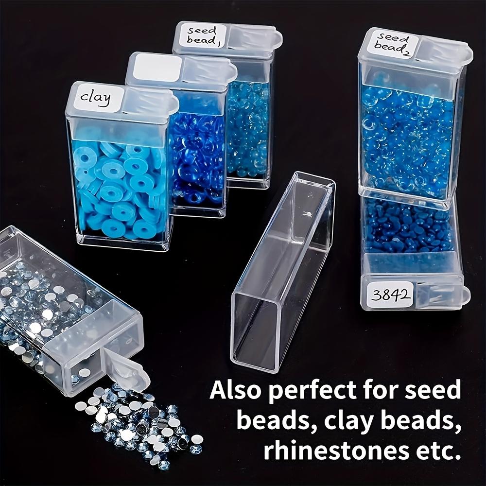 64-Grid Clear Plastic Diamond Painting Tool & Bead Storage Case Versatile Art Supplies Organizer Set with Secure Latches Craft Organizer, Transparent