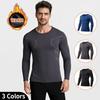 Autumn/Winter Men's Fashionable Printed Warm Top Comfortable and Casual Plus Size Sports Fitness Long Sleeved T-shirt