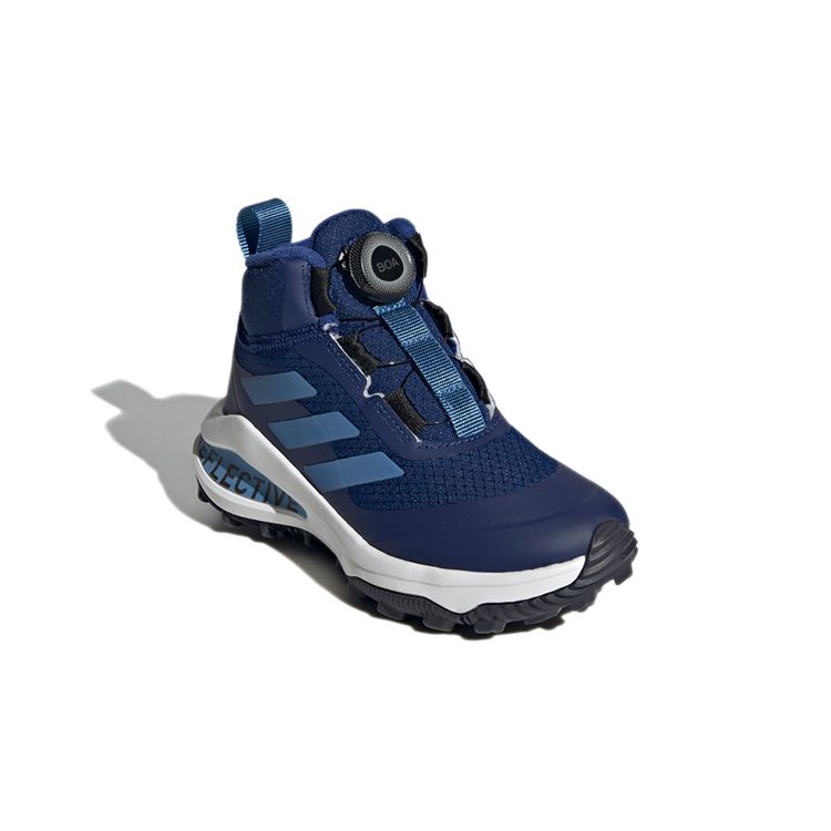 Adidas Fortarun Freelock All Terrain K Non-Slip Durable High-Top Running Shoes Kids Sneakers Indigo FZ5473