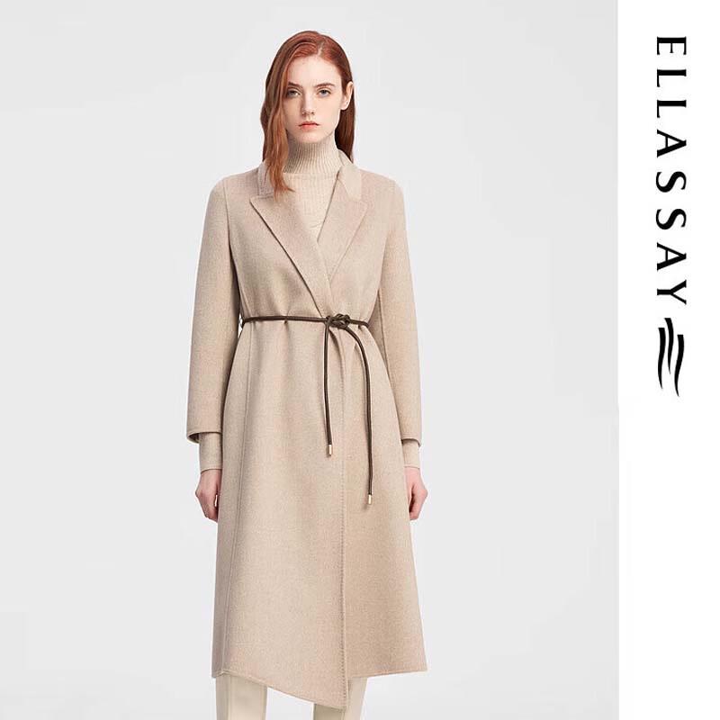 

ELLASSAY Women s Cashmere Double-Faced Wool Coat EWE344D00700 L