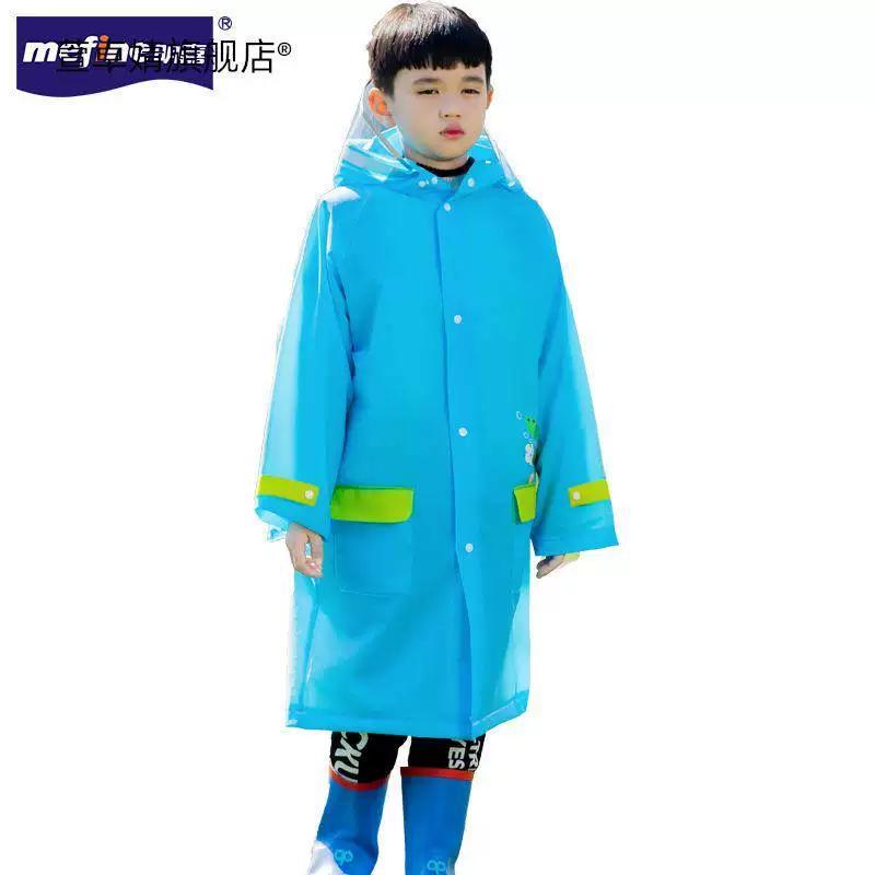 Raincoat Children's 3-6 Years Old Kindergarten Primary School Students with Schoolbag Position Poncho Cartoon Dinosaur Boys and Girls Lengthened