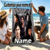 Custom Name Personalized Damon Salvatore Print Beach Towel, for Trip Camping Beach Party Home Decor, Birthday Gift for Family & Friends