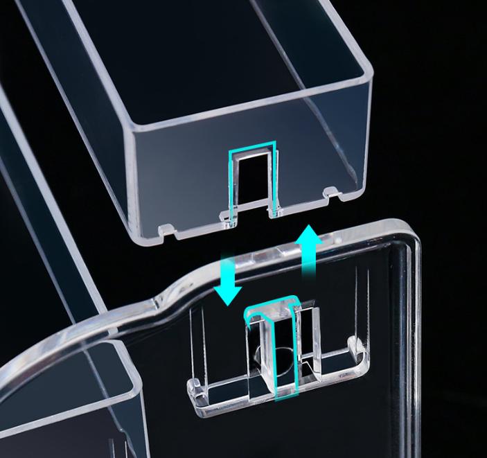 Acrylic 4 Tier Display Organizer Clear Stand for Perfume Makeup Desserts and Stable with Unique Multi Layer Design