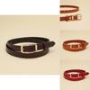 Premium Cow Leather Ladies Fashion Belt With Round Shape Buckle For Office Use