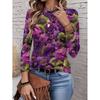 Womens Round Neck 3D Dinosaur Print Tee - Casual Fit 7/8 Sleeve 2025