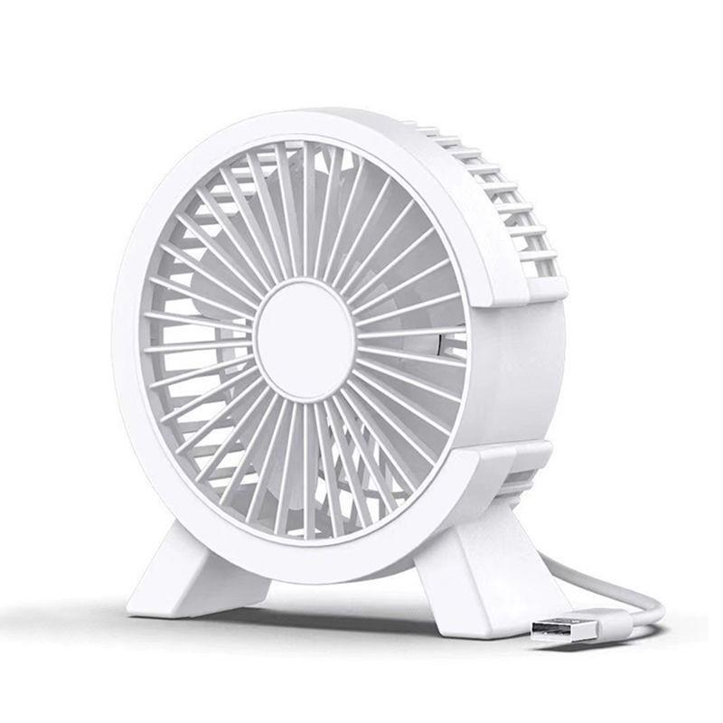 Portable Cartoon USB Desktop Fan: Mini Silent Strong Wind for Dorms 12x13 белый