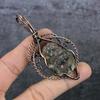 Natural Watermelon Tourmaline Copper Wire Wrap Gift Jewelry Pendant 3.15" N7V69