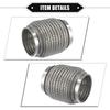 ABSOPRO Car Exhaust Flexible 63x102mm Exhaust Flex Connector Pipe Universal for Durable Stainless Silver Tone Pipe, Bellows, Cars, Steel,