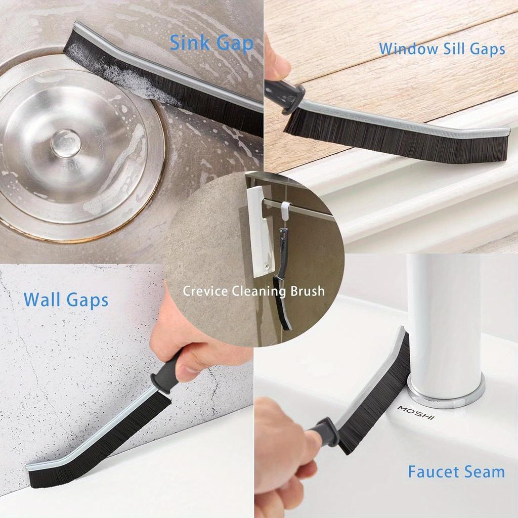 3pcs Multipurpose Gap Cleaning Brush Tools for Bathroom Kitchen Sink Drain Pipe Tile Joints