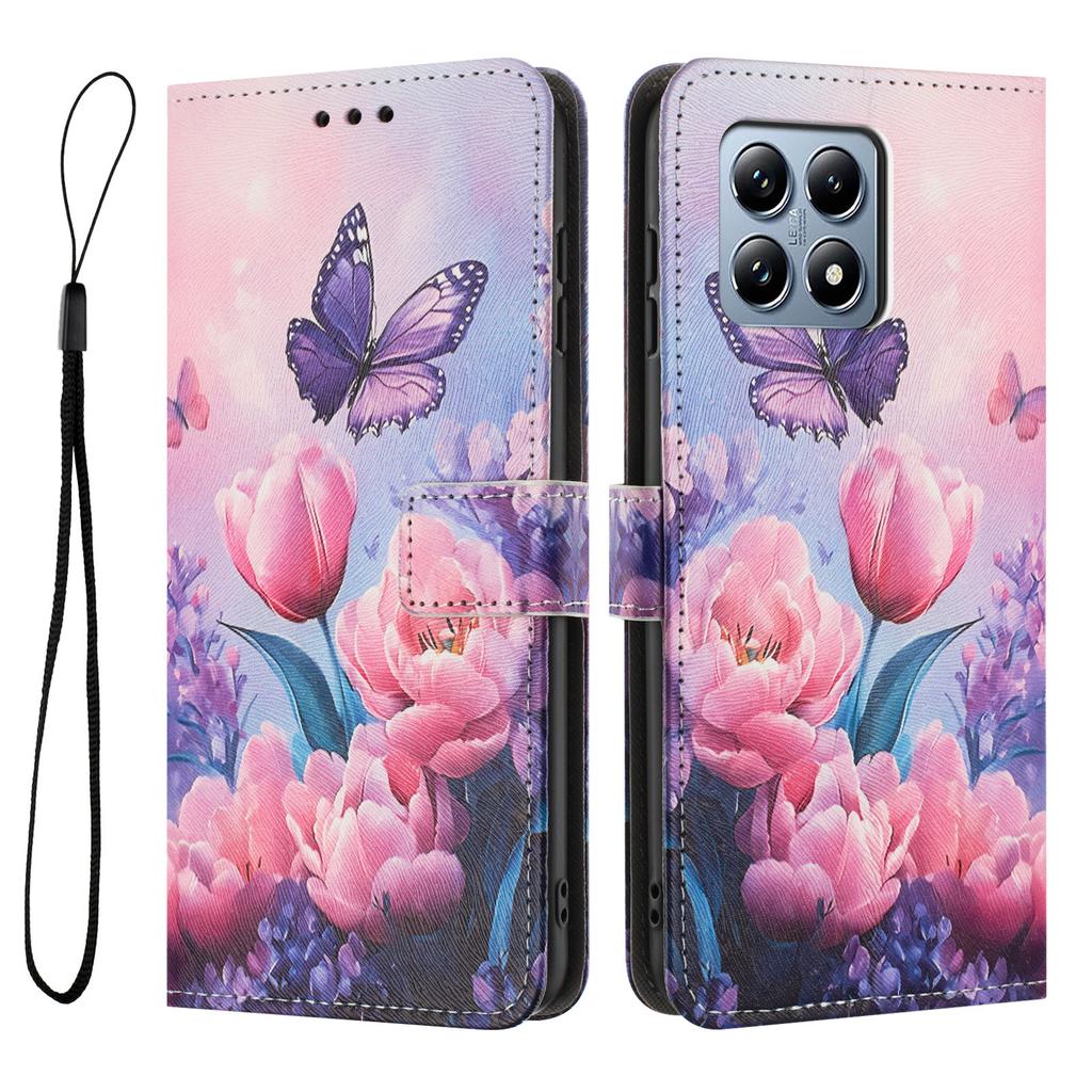 For Xiaomi 15T Wallet Case Pattern Printing PU Leather Phone Cover with Lanyard