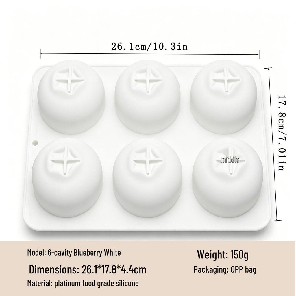Food-Grade Silicone Cake Mold: 12-Cavity Banana Blueberry Pear Mousse, Easy Release & Heat Resistant