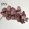 Natürlich aussehende Seidenorchideen-Stiele Künstliche Phalaenopsis-Blüten 10-Kopf-Stiel 3D-Druck Realistische Orchideen Wohnzimmer-Blumenarrangement für