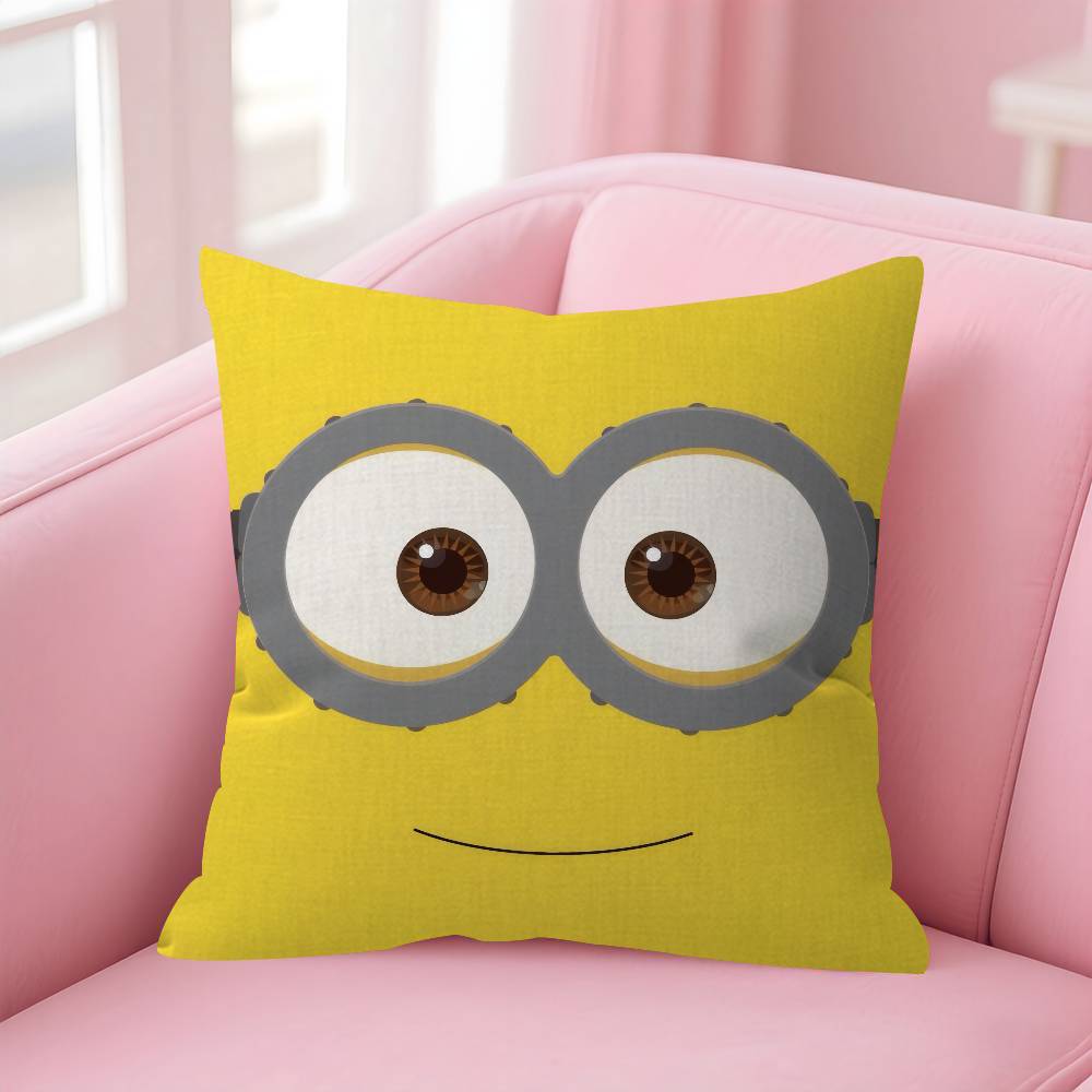 Personalized Pillow Cover Kids Bedroom Wild Party Decor Pillowcase Kid Birthday Shower Gift Cute Banana Cartoon-M-Miniones
