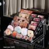 Transparent Plastic Tiered Display Rack for Nail Polish and Cosmetics