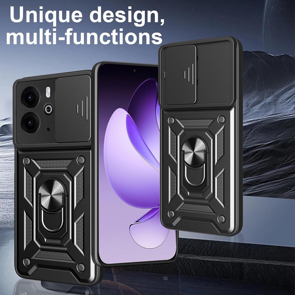 Armor Case Für Realme 14 5G Realme 14T Hülle Linsenschutz Mit Ring Magnetische Halterung Coque Fundas Capa