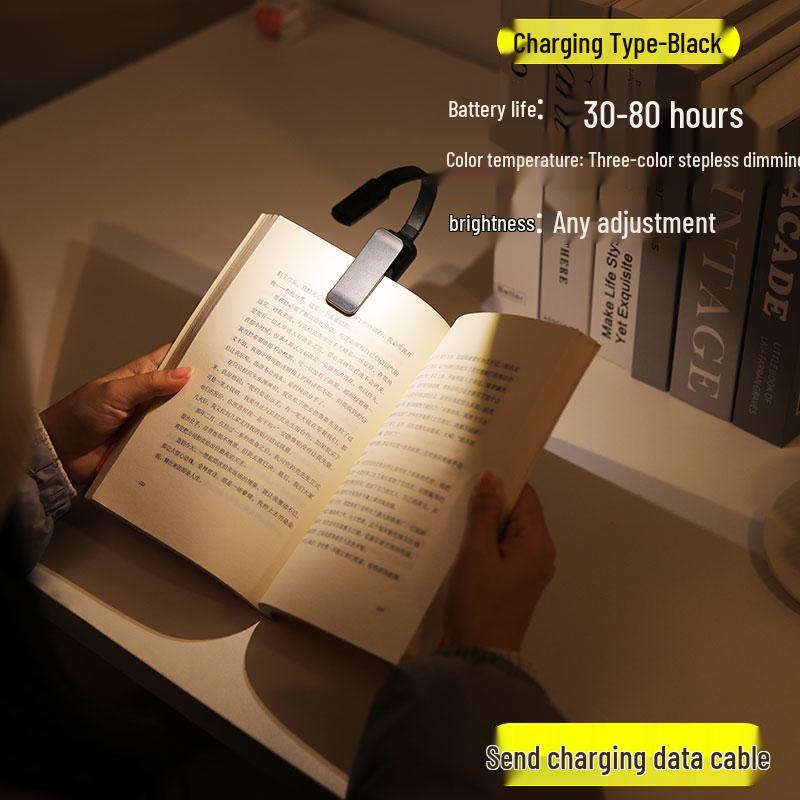 Rechargeable Mini Clip-On Reading Lamp - Dormitory & Bedside Study Light