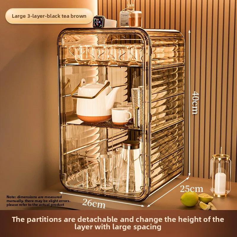 Dust-proof Cup Storage Rack Cup Holder Water Cup Storage Rack Tea Set Cup Holder Coffee Cup Mug Storage Box Kitchen Organizer