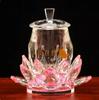 Fornitura d'acqua in cristallo cinese per templi buddisti domestici, tazze da offerta e coppe da vino davanti al Buddha Buddismo
