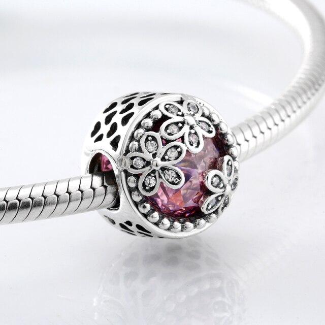 Perles fines en argent sterling 925 de forme ronde La famille est là où l'amour grandit Perles fines à faire soi-même adaptées aux bracelets à breloques originaux Fabrication de bijoux