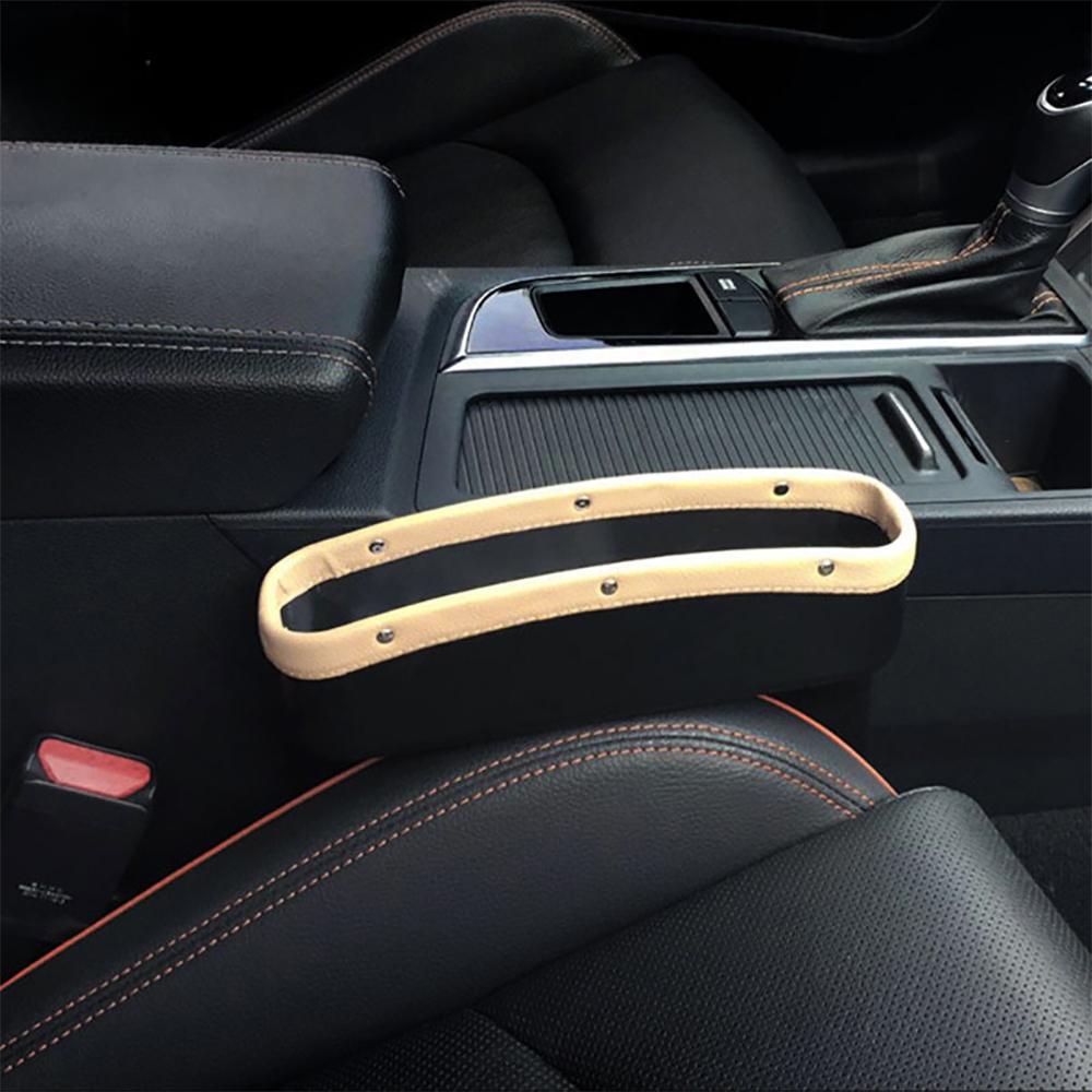 New Universal Car Organizer Seat Crevice Storage Box PU Leather Car Organizer Cup Holder Auto Side Pocket for Stowing Tidying