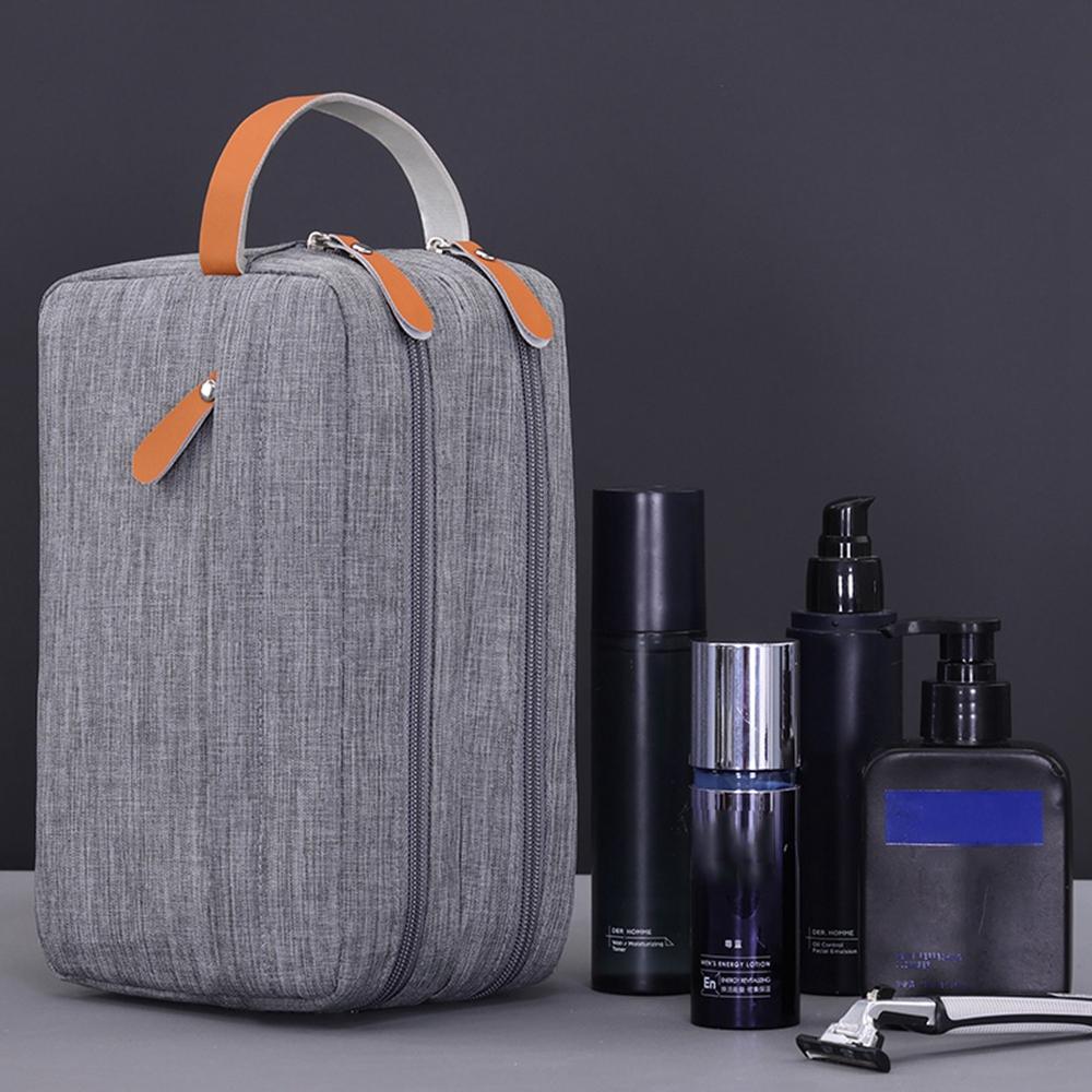 4041 Dual Layer Men Toiletry Bag Portable Travel Waterproof Cationic Fabric Cosmetic Storage Bag