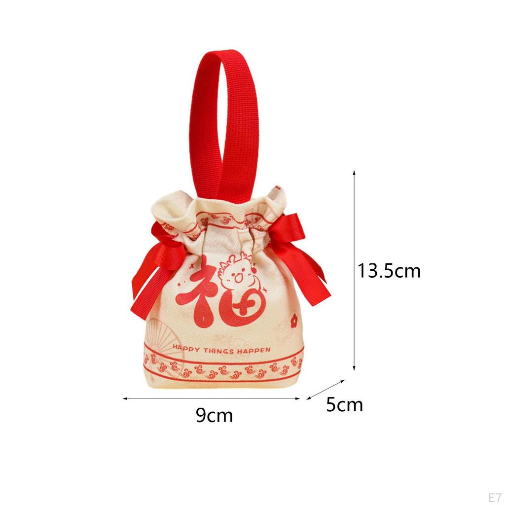 Bolsa de noiva decorada tradicional chinesa para casamento, florista, bolsa chique com cordão, presente