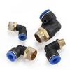 PL Pneumatic Elbow Thread Fittings Quick Connect Leak Proof Sturdy for Food Processing Equipment & Low Pressure Gas Systems