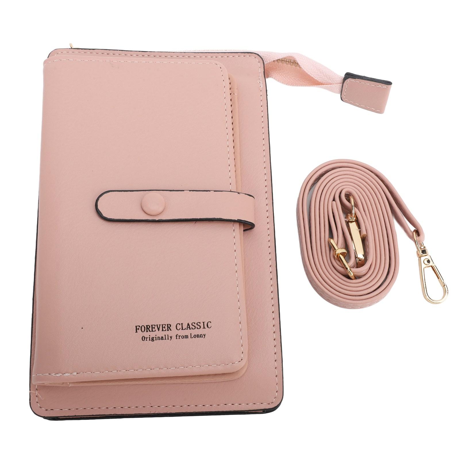 Женская сумка с сенсорным экраном Маленькая сумочка для телефона Мини-сумка через плечо с отделениями для кредитных карт Регулируемая розовый 990₽