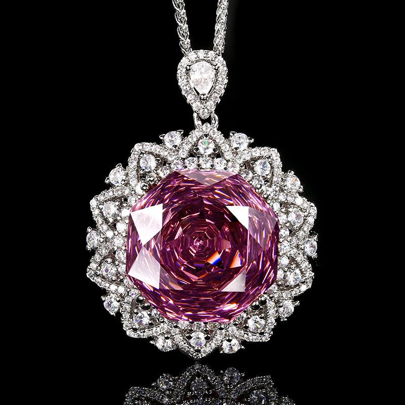 

Ювелирные изделия Медное основание Позолоченное Огранка роза Постепенное изменение цвета Ретро Подвеска Основной камень 18 мм