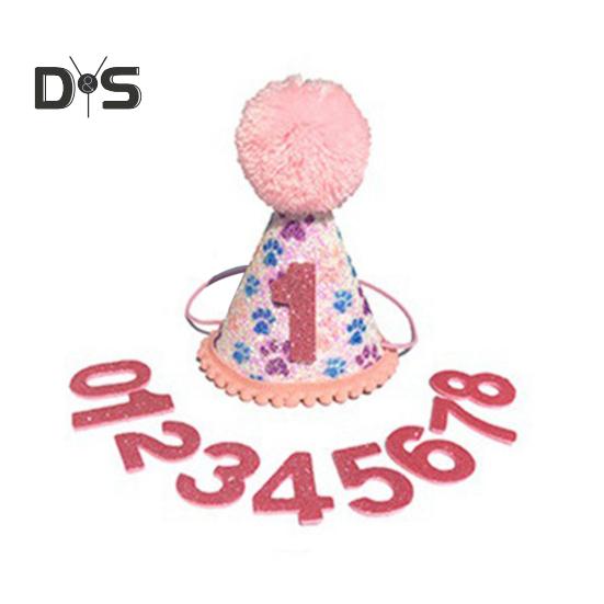 Dog Birthday Costume Accessory Pet Hat Bandana Numbers Set Puppy Dress Up Triangle Scarf Outfit for Small Medium Large Dogs