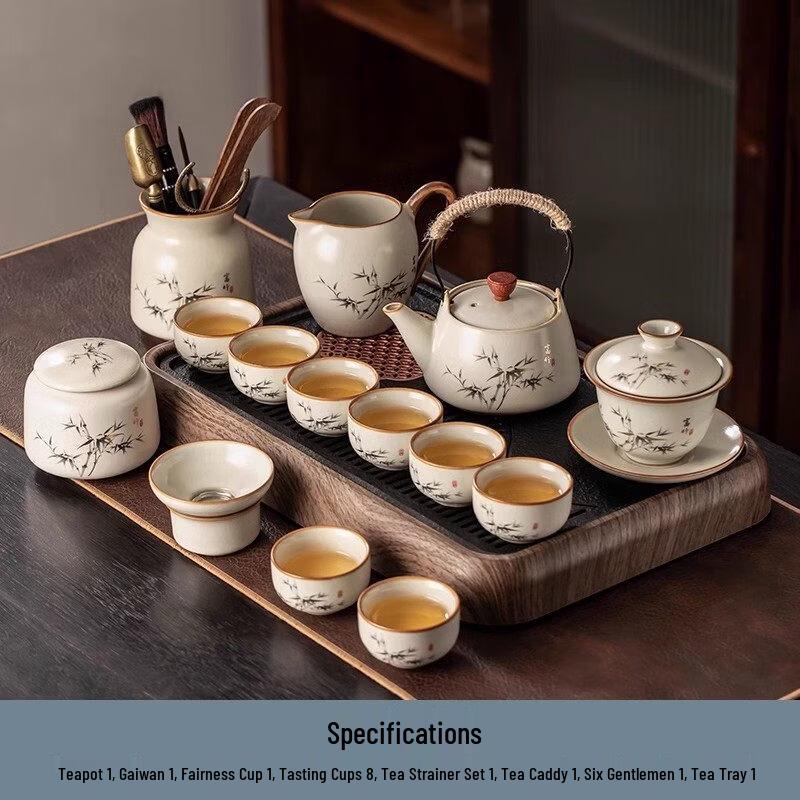 

Elegant Ru Kiln Ceramic Tea Set