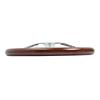 Volante Retrò Classico Effetto Legno 350mm Argento 3 Raggi Foro Tondo Staffa Volante da Corsa con Linee Gialle