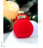 Christmas Flocked Plush Ball Ornament Set, Holiday Tree Decorations