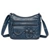 Soft Leather Multi-Layer Shoulder Bag Women's Multi-Pocket Crossbody Bag Mother's Bag