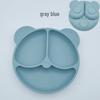 Silicone Bear Ears 3-Compartment Suction Plate for Kids
