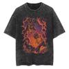 Dragon Ball Majin Buu Pink Aura Printed Tshirt Mens and Womens Washed Tshirt High Quality Vintage Tshirt Harajuku Top