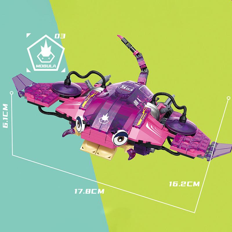 Building Blocks Set Ocean Themed Squid Shark Mobula Crab Compatible Developmental Educational Toy Gift Boys Christmas Gift