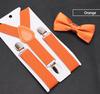 Kids Suspenders Bow Tie Set Boy Girl Retro Adjustable Suspenders Children Baby Braces Clip-on Trousers Wedding Ties Accessories