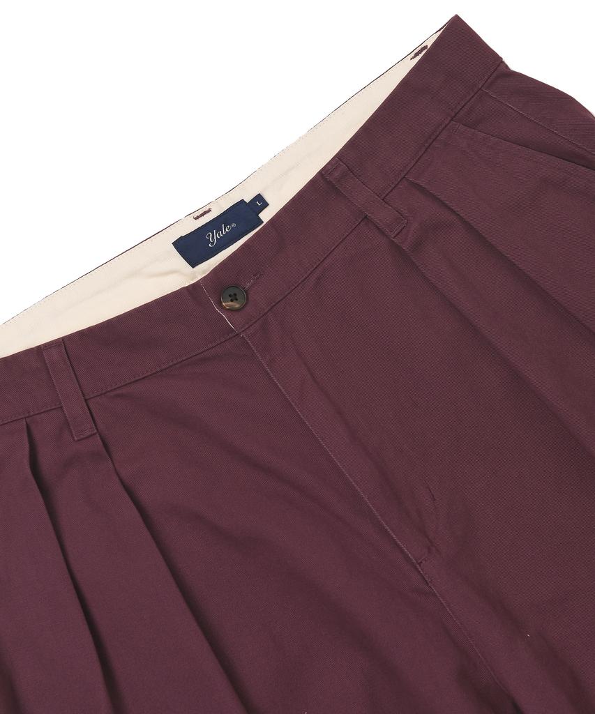 YALE Premium Vintage Two-Tuck Wide Chino Pants_Purple
