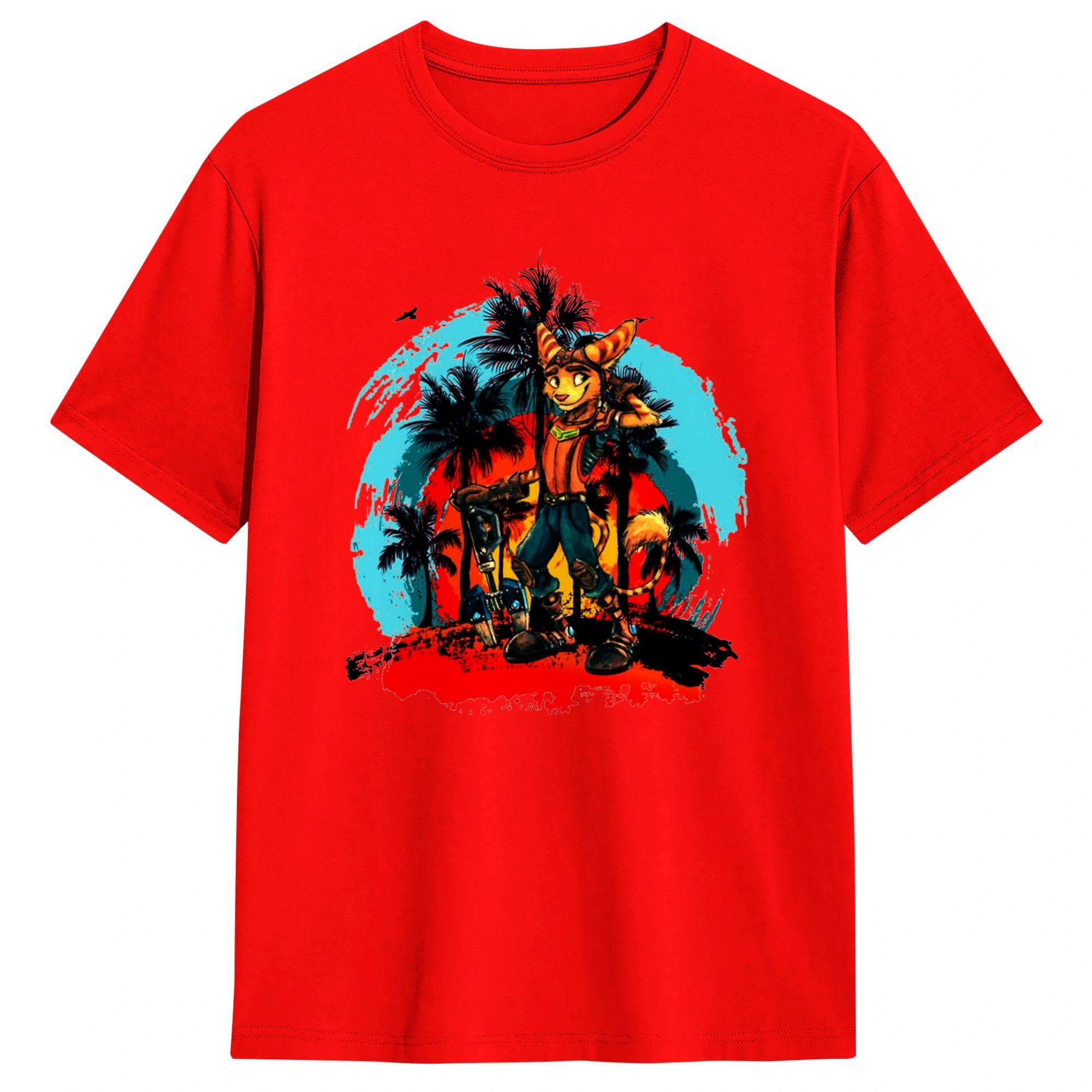 

Tropical sun RATCHET and CLANK ratchet TShirt Summer 100 Cotton O Neck Oversize Clothing Short Sleeve Streetwear Tops S