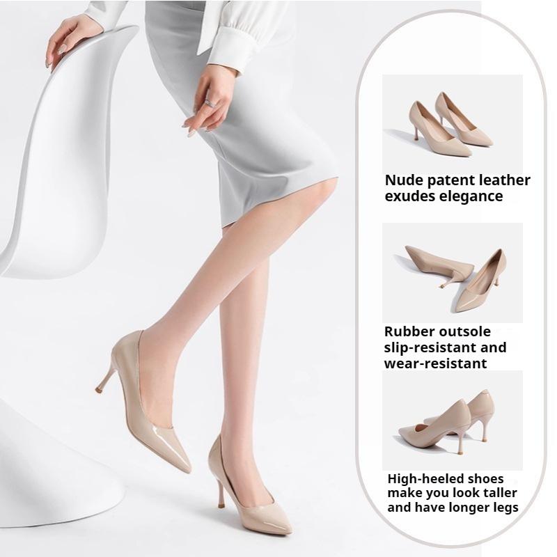 Elegant Commuter Shoes, Fashion High Heels, Stiletto Heels, Pointed Temperament Shoes