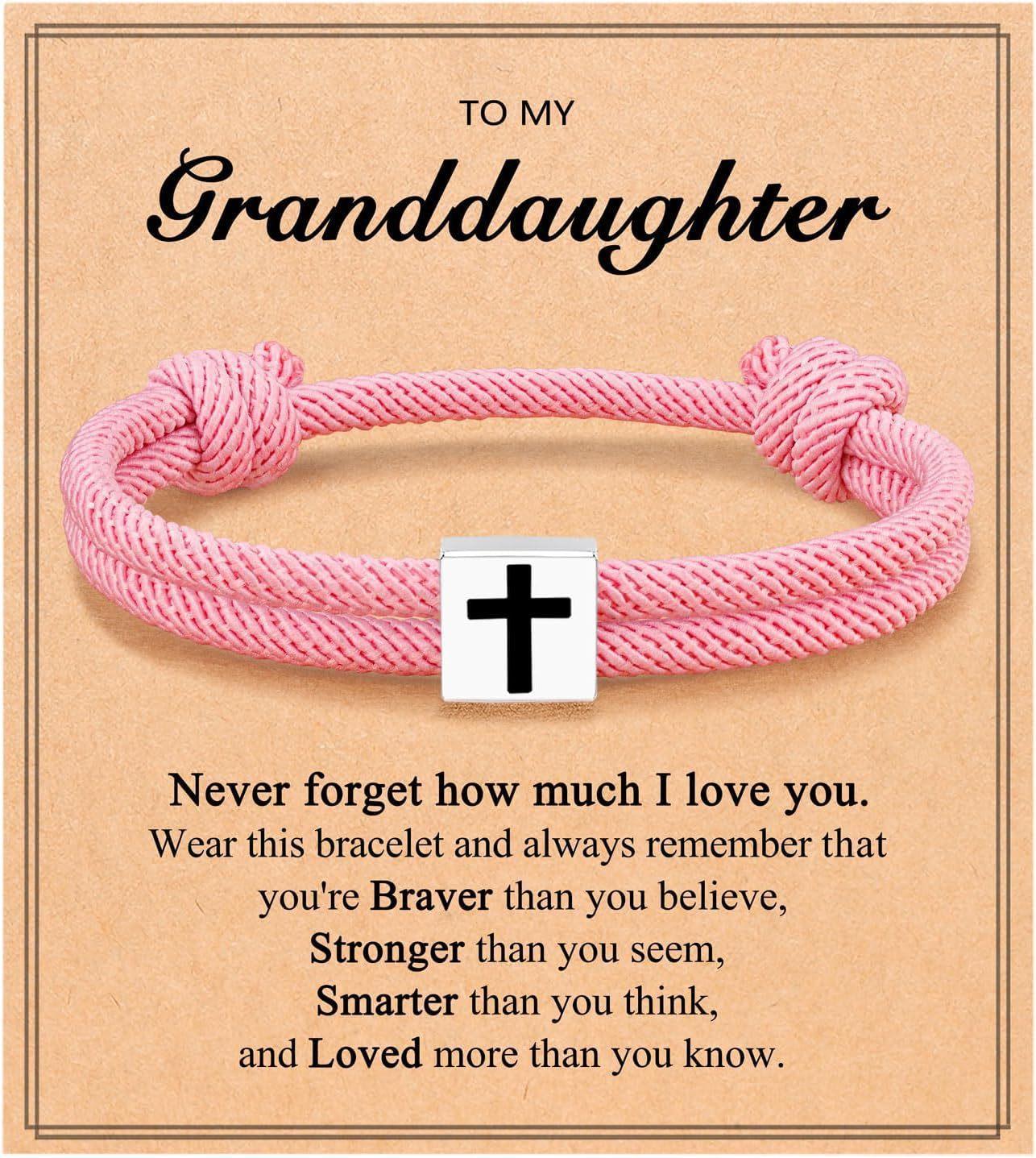 

European and American cross-border cross hand-woven Milan simple adjustable hand rope includes card