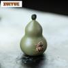 Yixing Zisha Water Spraying Frog Gourd Tea Pet Vintage Tea Sculpture Tea Figurine Play Toys Tea Statue Ornaments Supplies Craft