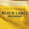 BLACK LABEL CRESTBRIDGE Sanyo Shokai Wool Blend Border Logo Embroidery Long Sleeve Knit Men's Used